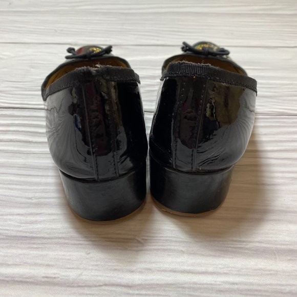 Tory Burch Black Chelsea Patent Leather Pumps Heel - Picture 9 of 16